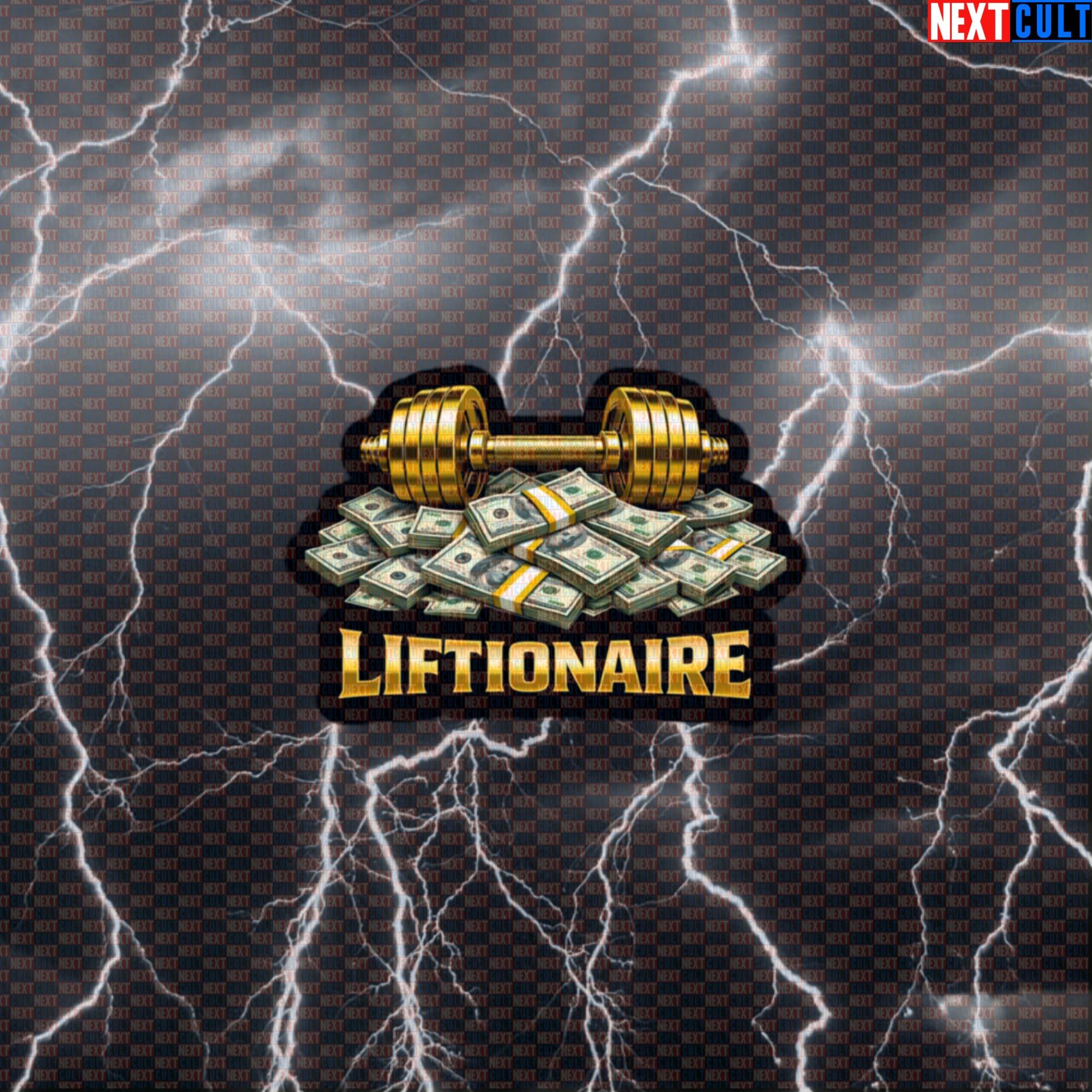 Liftionaire Funny Gym Sticker Money Barbell Meme Workout Sticker Bodybuilding Powerlifting Fitness Decal Default Title Stickers Next Cult Brand