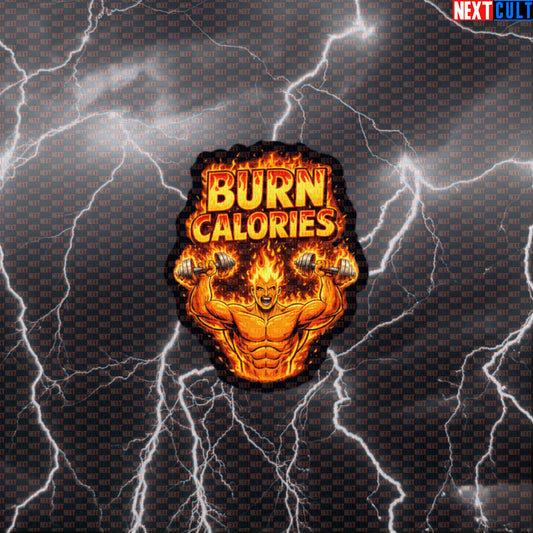 Burn Calories Human Torch Fantastic 4 Funny Gym Sticker Superhero Workout Sticker Bodybuilding Fitness Decal Default Title Bodybuilding Cardio Fantastic 4 Films Fitness Gym Superheroes Workout Next Cult Brand