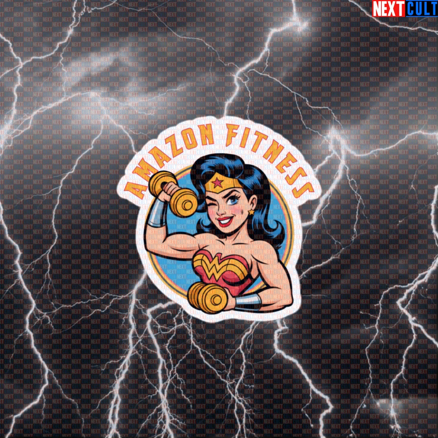 Amazon Fitness Hero Funny Gym Sticker Decal for Water Bottles Laptops Workout Gear Wonder Woman Fans Default Title Stickers Next Cult Brand