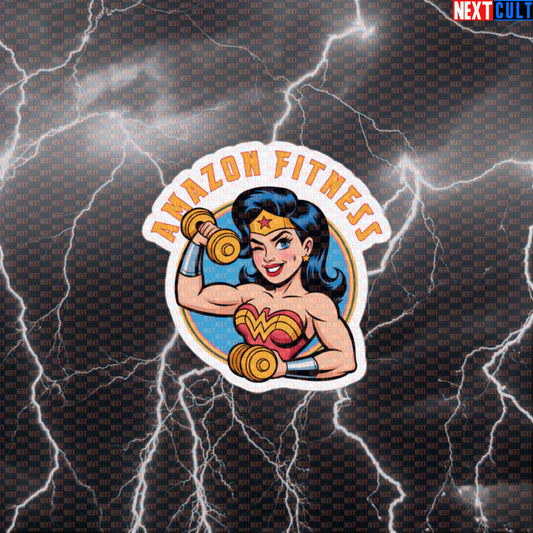 Amazon Fitness Hero Funny Gym Sticker Decal for Water Bottles Laptops Workout Gear Wonder Woman Fans Default Title Stickers Next Cult Brand