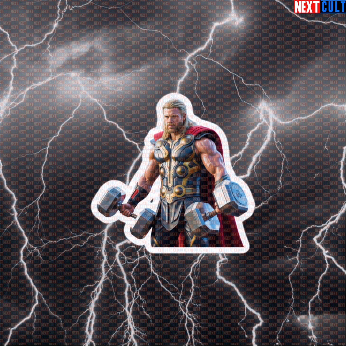 Thor Funny Gym Sticker Superhero Workout Sticker Decal for Water Bottles Laptops Gym Gear Fitness Fans Default Title Stickers Next Cult Brand