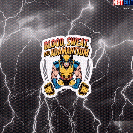 Blood Sweat Adamantium Funny Gym Sticker Decal for Water Bottles Laptops Gym Gear X-Men Wolverine Fans Default Title Stickers Next Cult Brand