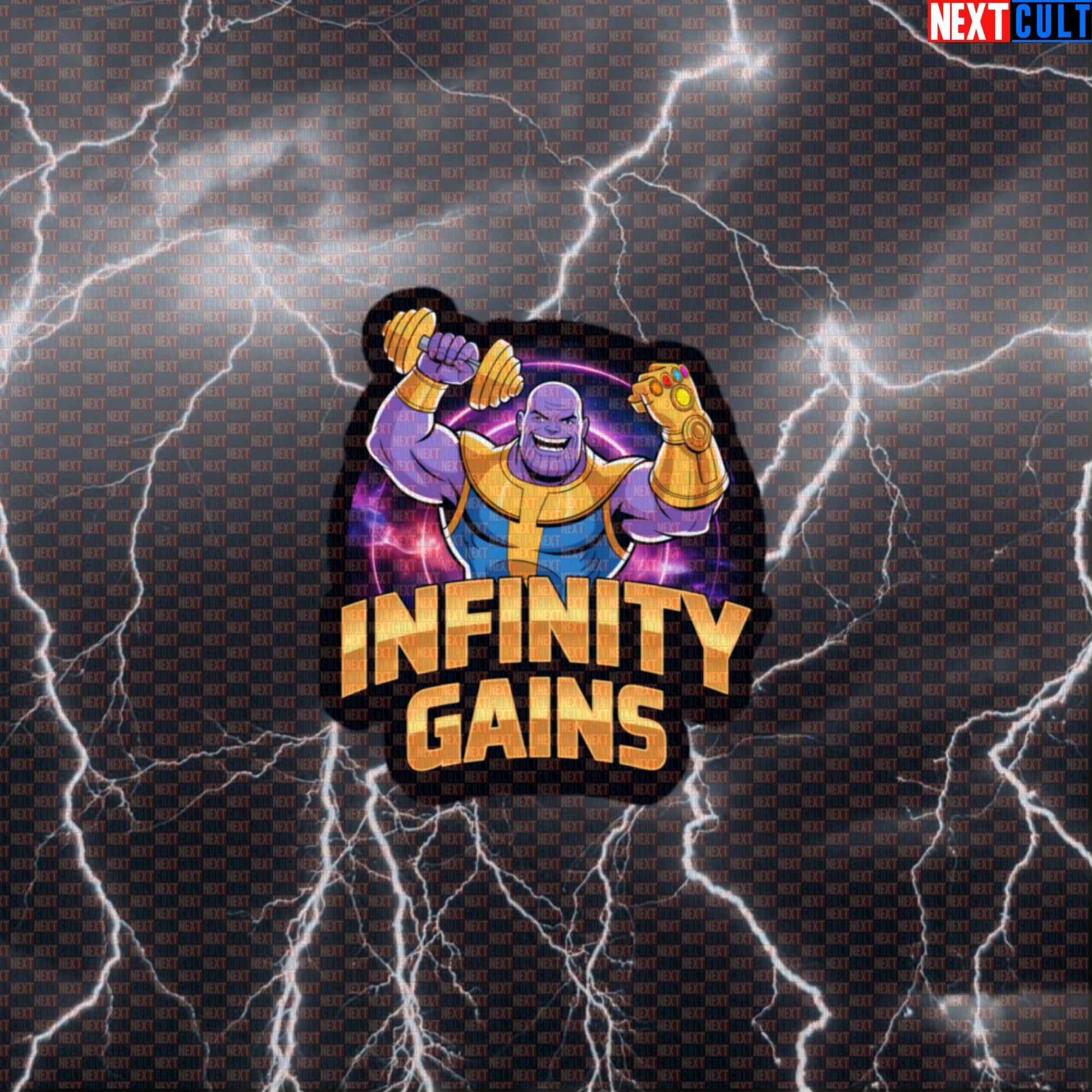 Infinity Gains Thanos Funny Gym Sticker Decal Workout Sticker for Water Bottles Laptops Gym Gear Default Title Stickers Next Cult Brand
