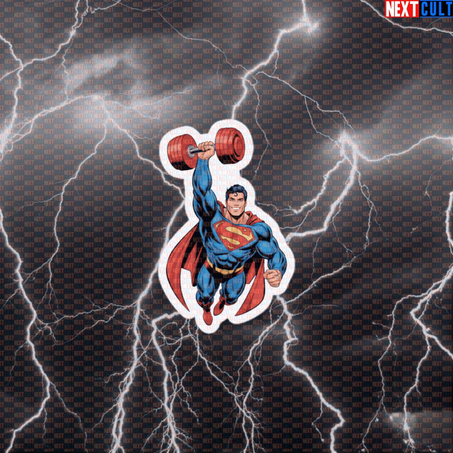 Man of Gym Superhero Funny Gym Sticker Decal for Water Bottles Laptops Gym Gear Strength Fans Default Title Stickers Next Cult Brand