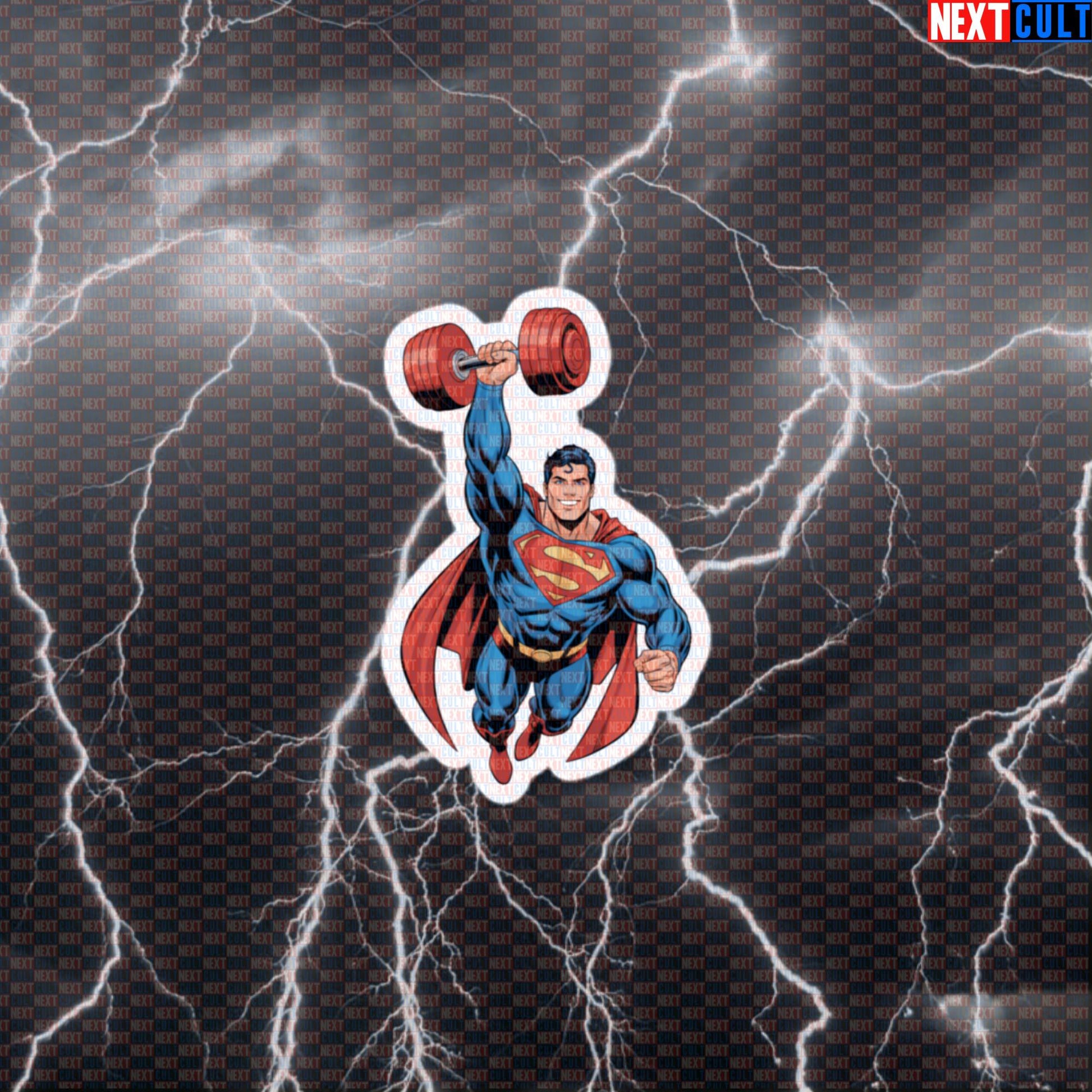 Man of Gym Superhero Funny Gym Sticker Decal for Water Bottles Laptops Gym Gear Strength Fans Default Title Stickers Next Cult Brand