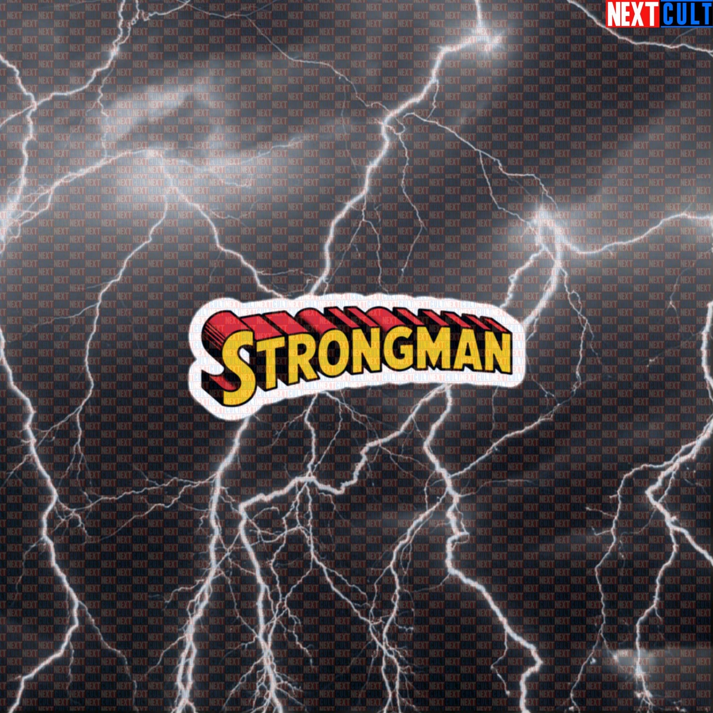 Strongman Superman Funny Gym Sticker Decal for Water Bottles Laptops Gym Gear Comic Hero Workout Sticker Default Title Films Fitness Gym Strongman Superheroes Superman Workout Next Cult Brand