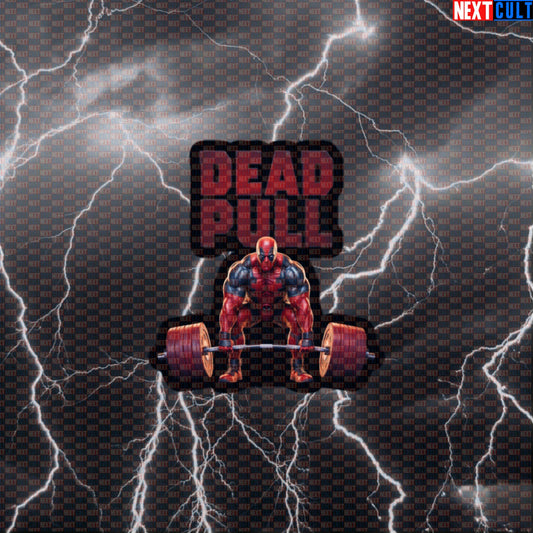 Dead Pull Funny Gym Sticker Decal for Water Bottles Laptops Deadlift Workout Gymbro Fans Default Title Bodybuilding Deadpool Films Fitness Gym Leg Day Powerlifting Superheroes Workout Next Cult Brand