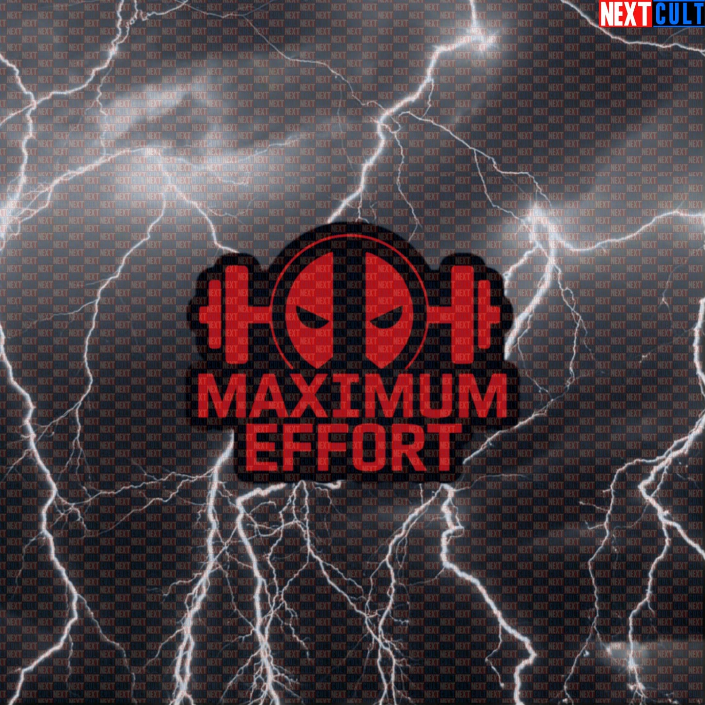 Maximum Effort Deadpool Funny Gym Sticker Decal for Water Bottles Laptops Workout Fitness Gym Fans Default Title Bodybuilding Deadpool Films Fitness Gym Powerlifting Superheroes Workout Next Cult Brand