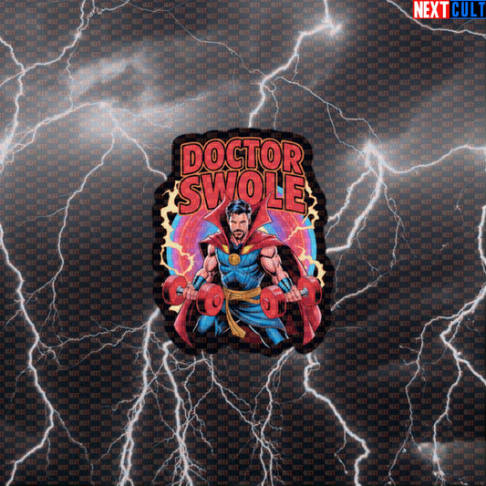 Doctor Swole Funny Gym Sticker Decal for Water Bottles Laptops Gym Gear Superhero Fitness Fans Default Title Stickers Next Cult Brand
