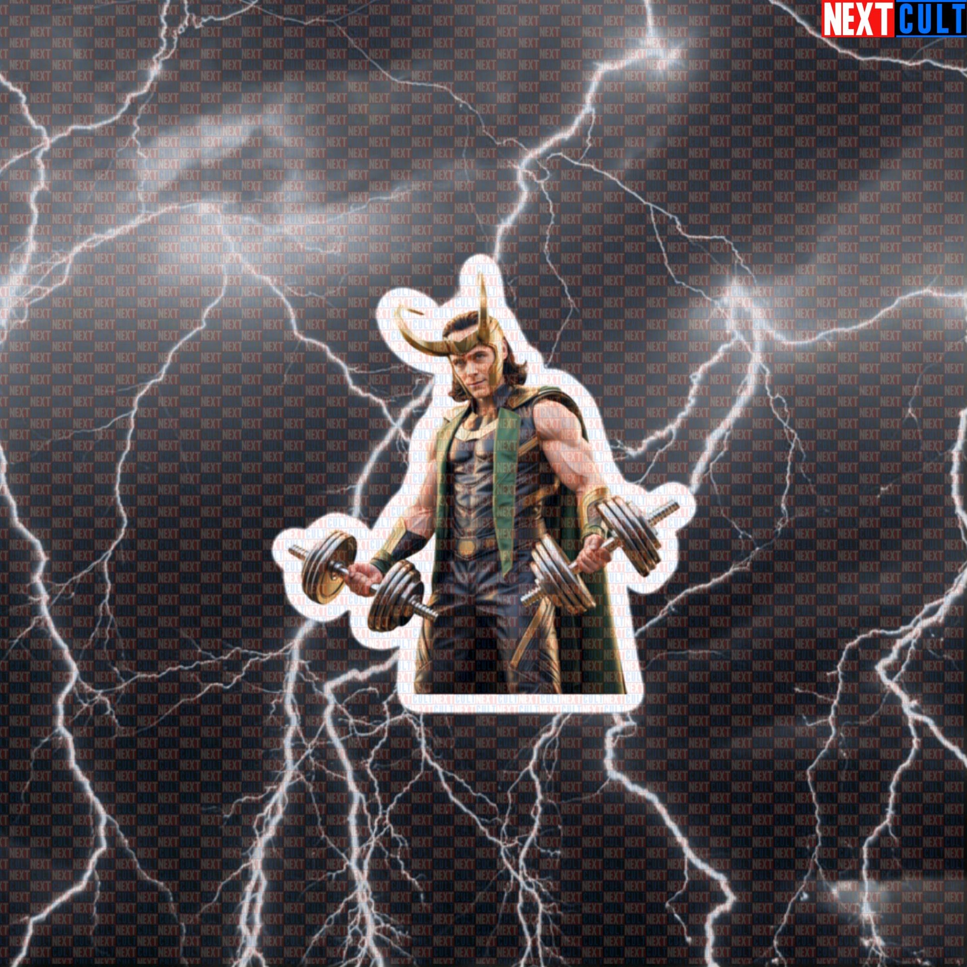 Funny Loki Gym Sticker Superhero Workout Decal for Water Bottles Laptops Gym Gear Fitness Fans Default Title Stickers Next Cult Brand