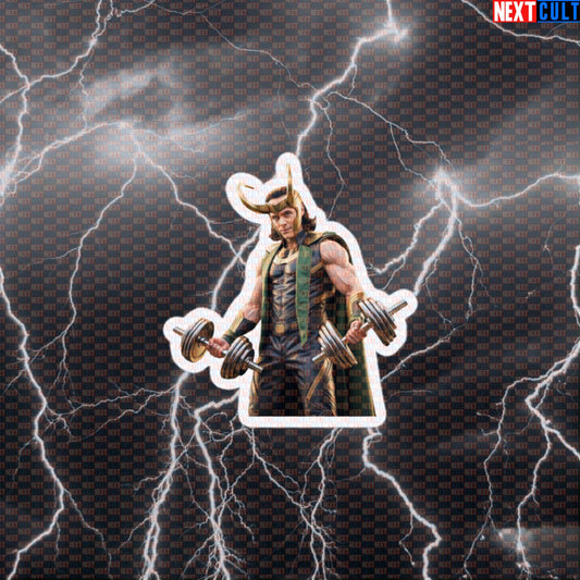 Funny Loki Gym Sticker Superhero Workout Decal for Water Bottles Laptops Gym Gear Fitness Fans Default Title Stickers Next Cult Brand