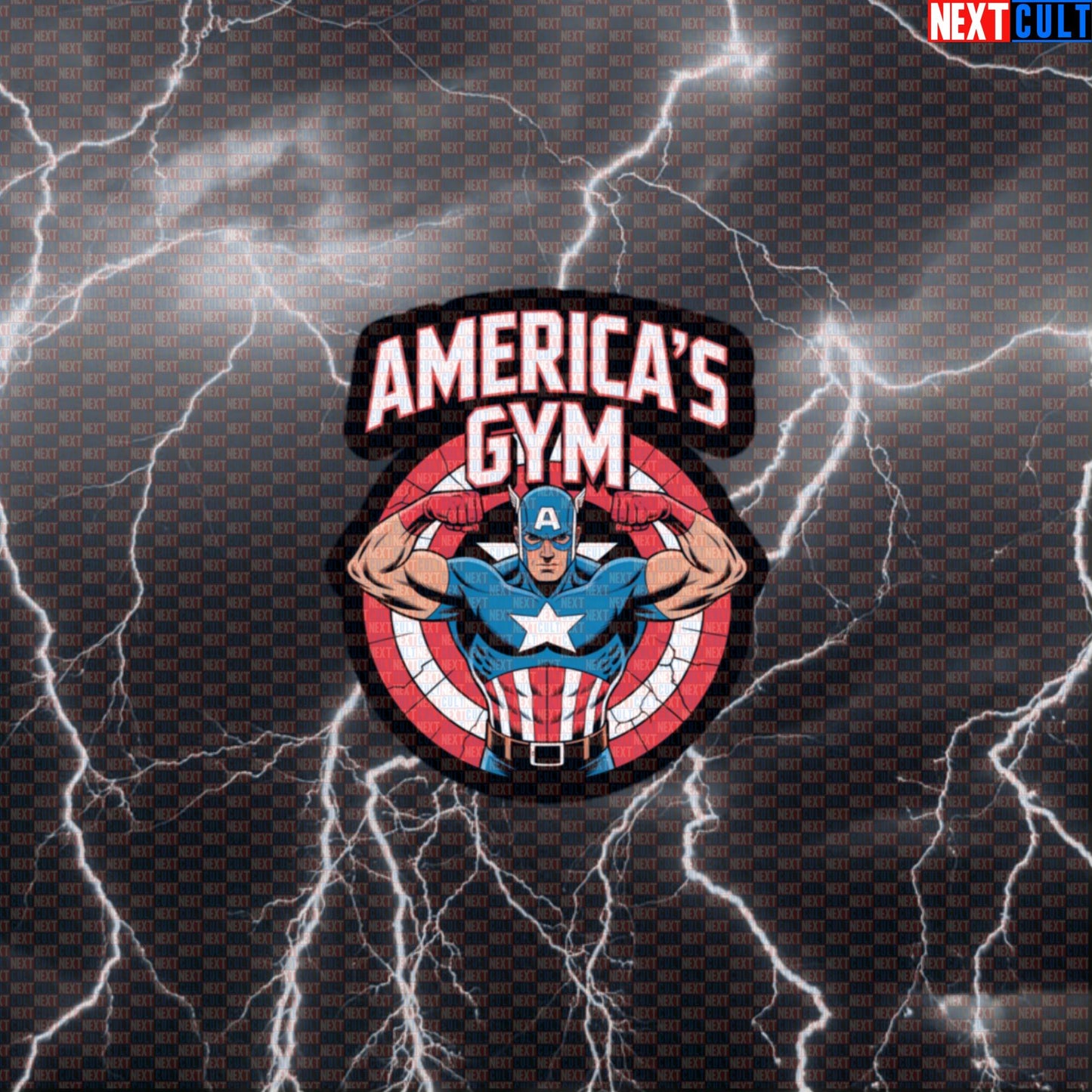 Americas Gym Funny Gym Sticker Decal for Water Bottles Laptops Gym Gear Captain Hero Fitness Fans Default Title Stickers Next Cult Brand