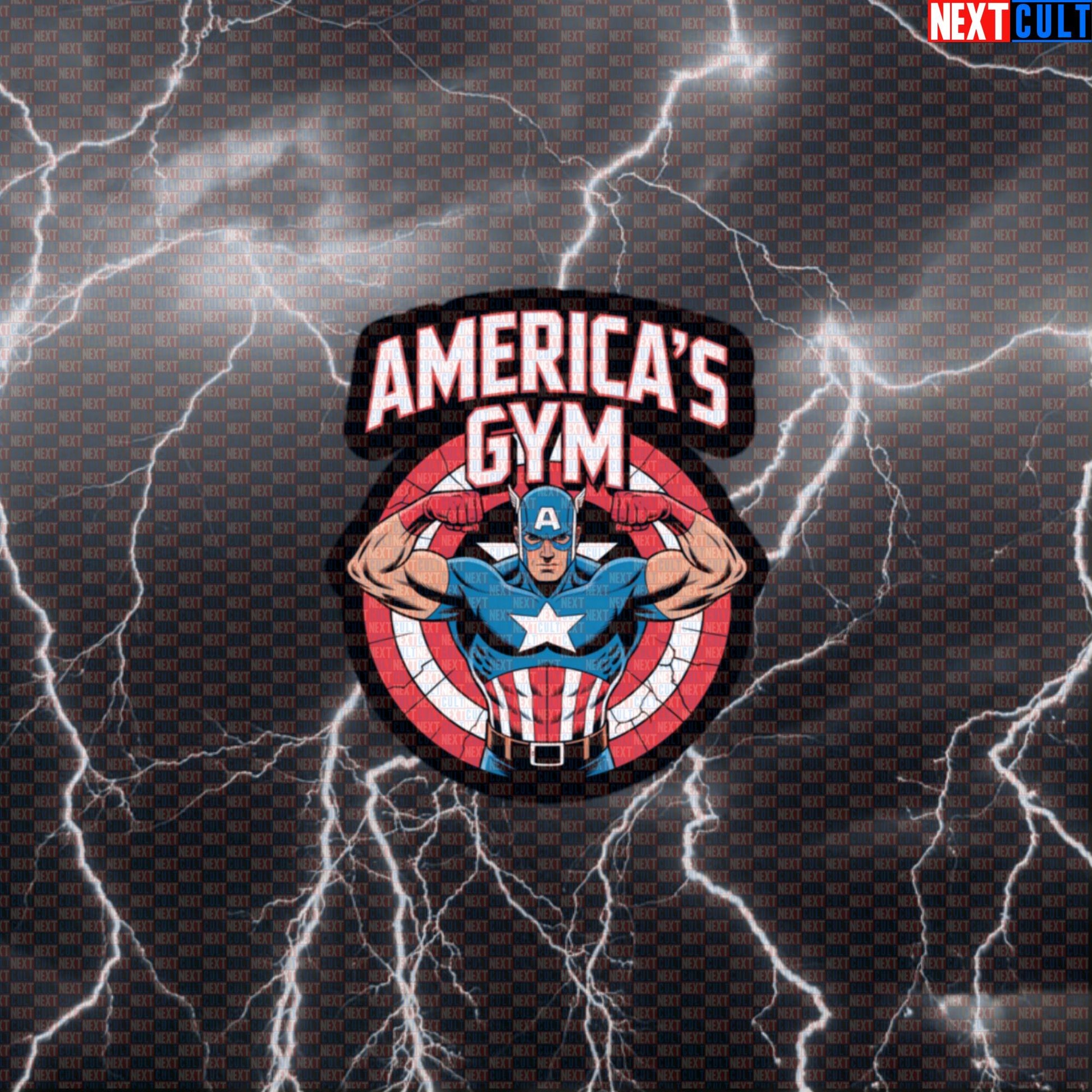 Americas Gym Funny Gym Sticker Decal for Water Bottles Laptops Gym Gear Captain Hero Fitness Fans Default Title Stickers Next Cult Brand