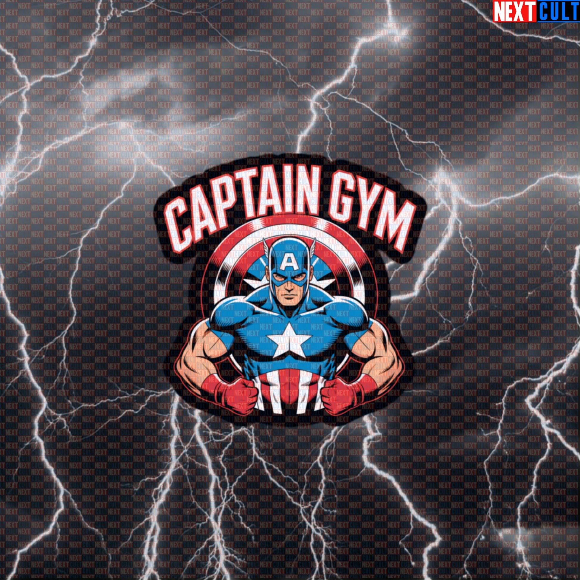 Captain Gym Funny Gym Sticker Decal for Water Bottles Laptops Gym Gear Superhero Fitness Fans Default Title Stickers Next Cult Brand