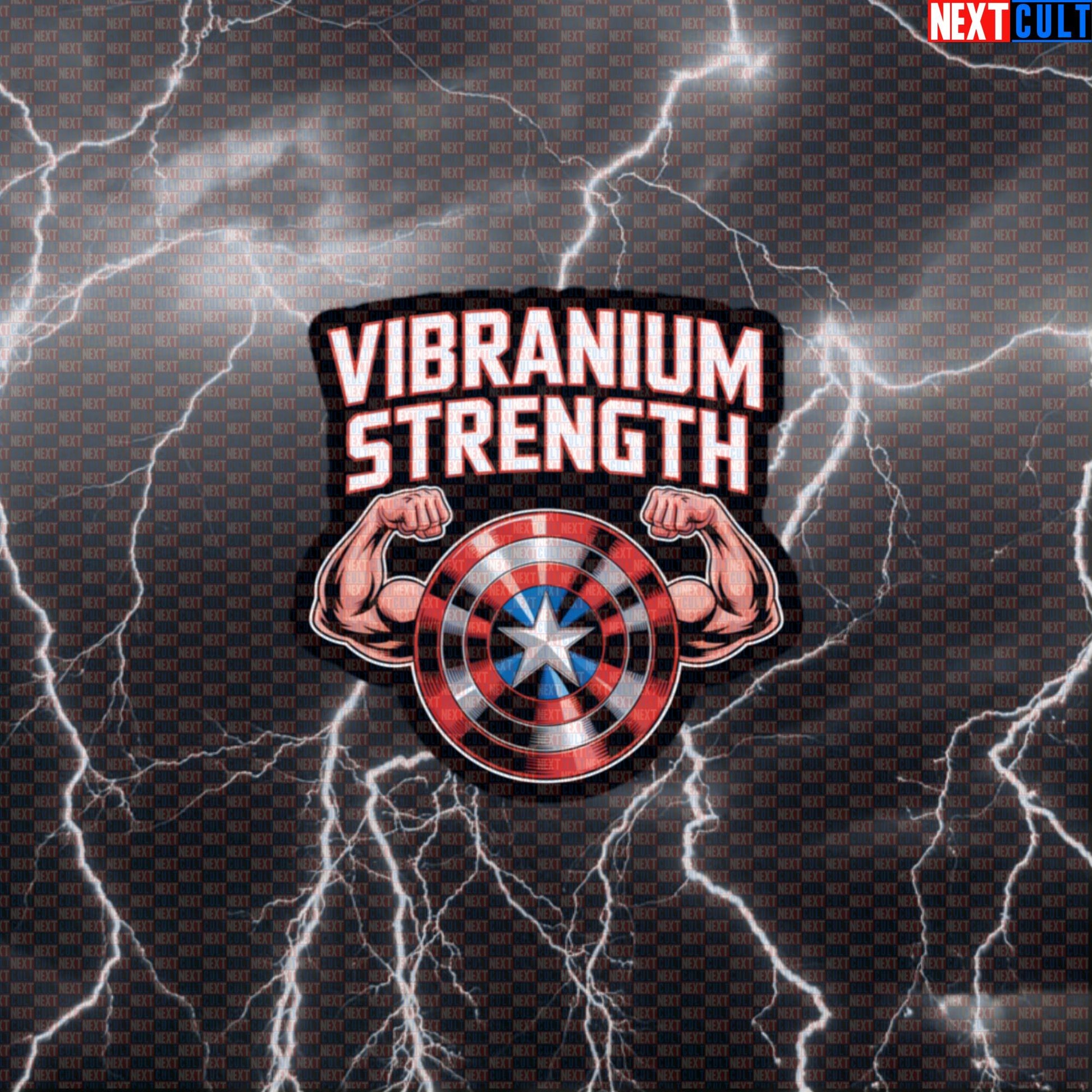 Vibranium Strength Funny Gym Sticker Decal for Water Bottles Laptops Gym Gear Captain America Fans Default Title Stickers Next Cult Brand