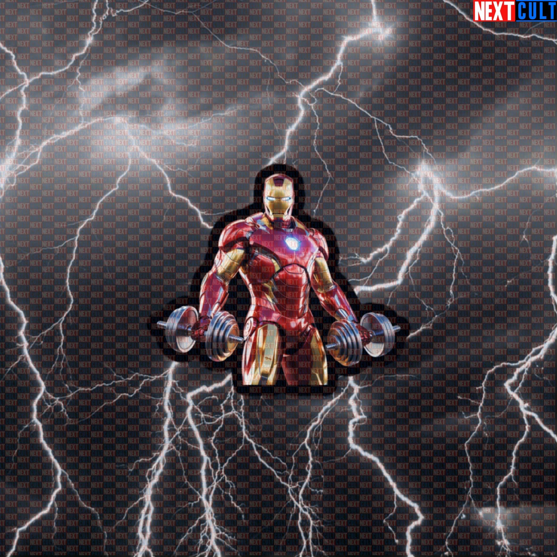 Funny Iron Man Gym Sticker Decal for Water Bottles Laptops Gym Gear Superhero Workout Fans Default Title Stickers Next Cult Brand