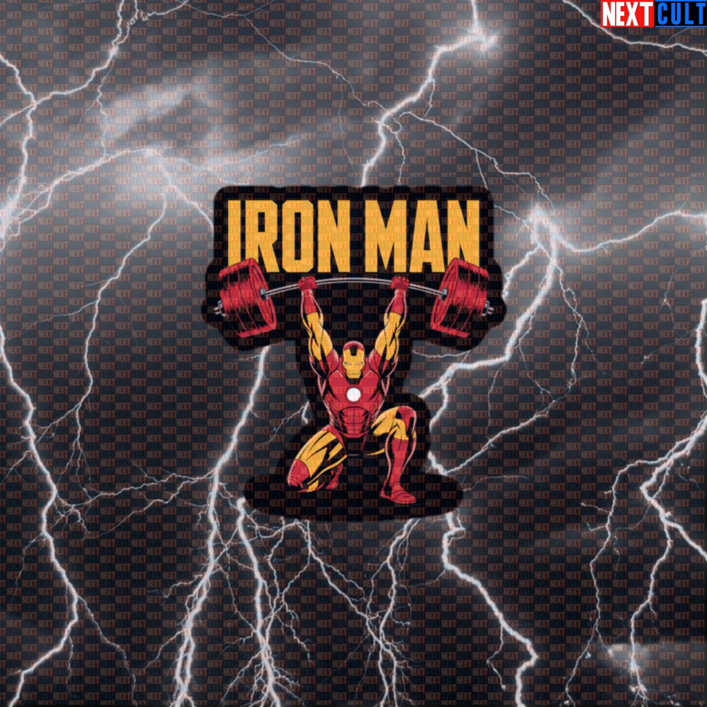 Funny Iron Man Gym Sticker Decal for Water Bottles Laptops Gym Gear Superhero Workout Sticker Default Title Stickers Next Cult Brand
