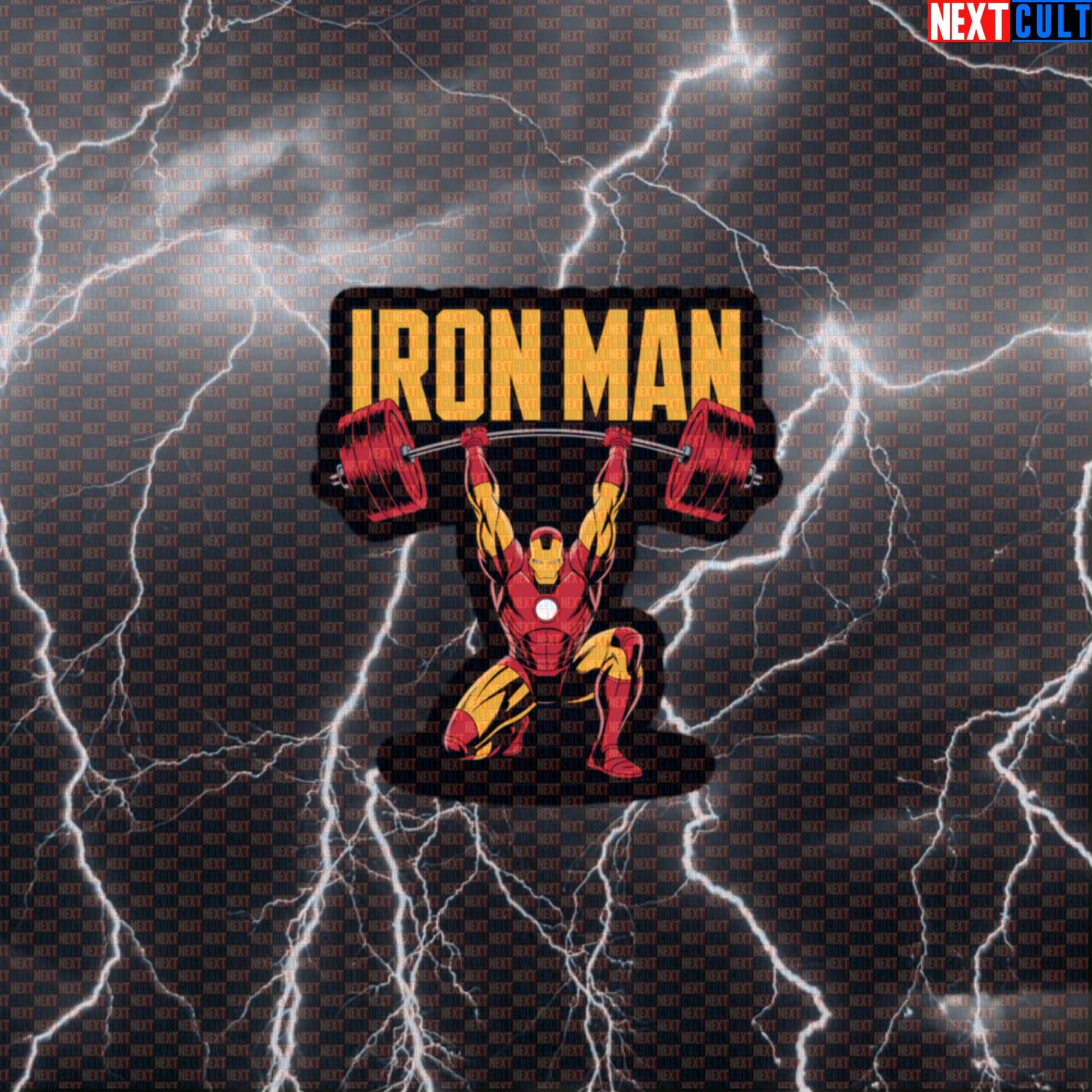 Funny Iron Man Gym Sticker Decal for Water Bottles Laptops Gym Gear Superhero Workout Sticker Default Title Stickers Next Cult Brand