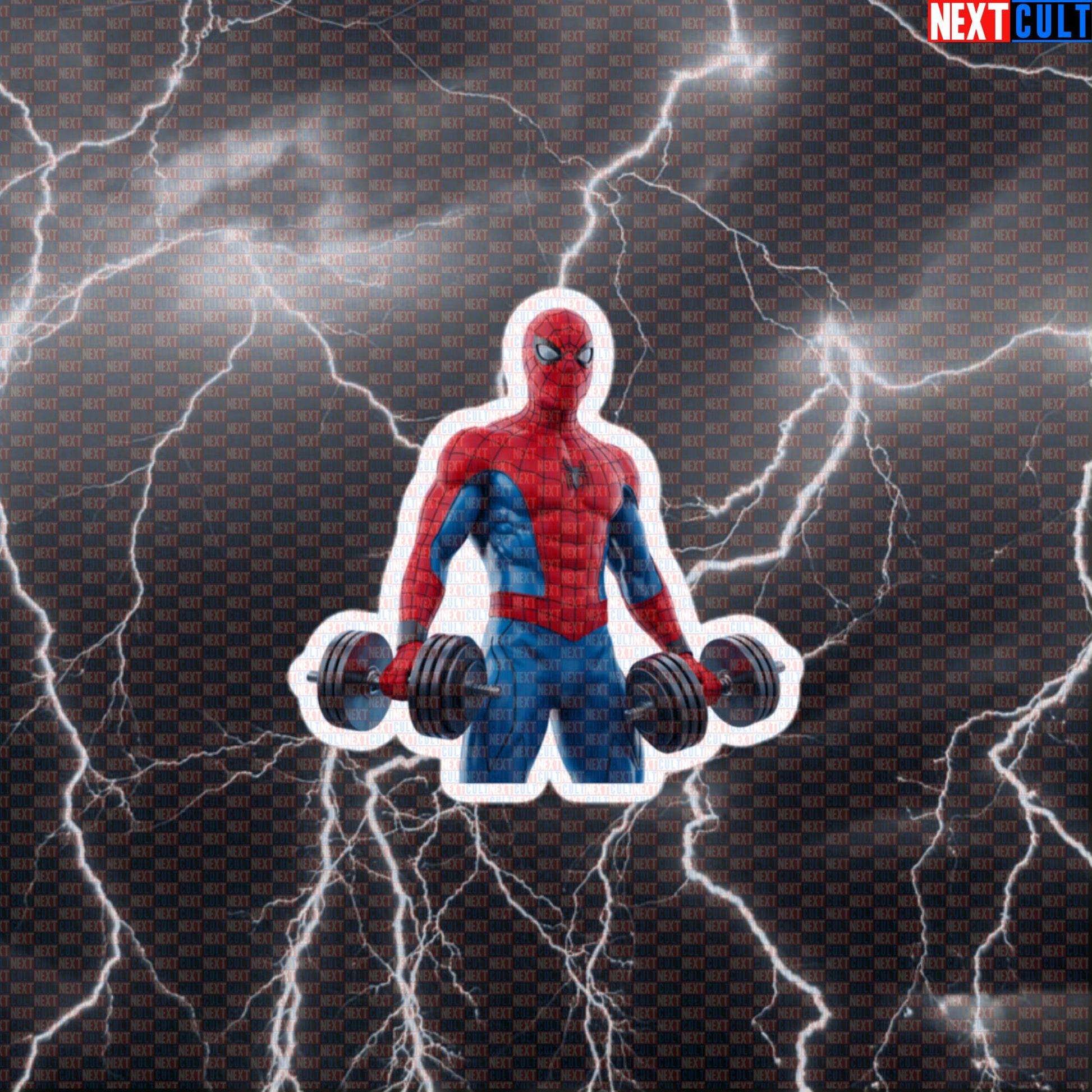 Funny Spider Gym Sticker Superhero Workout Sticker Decal for Water Bottles Laptops Gym Gear Default Title Stickers Next Cult Brand