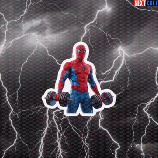 Funny Spider Gym Sticker Superhero Workout Sticker Decal for Water Bottles Laptops Gym Gear Default Title Stickers Next Cult Brand