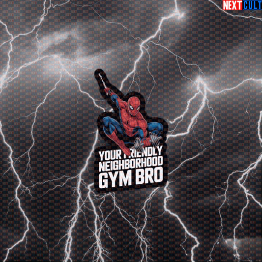 Your Friendly Neighborhood Gymbro Spider-Man Funny Gym Sticker Workout Sticker Fitness Bodybuilding Powerlifting Meme Decal Default Title Stickers Next Cult Brand
