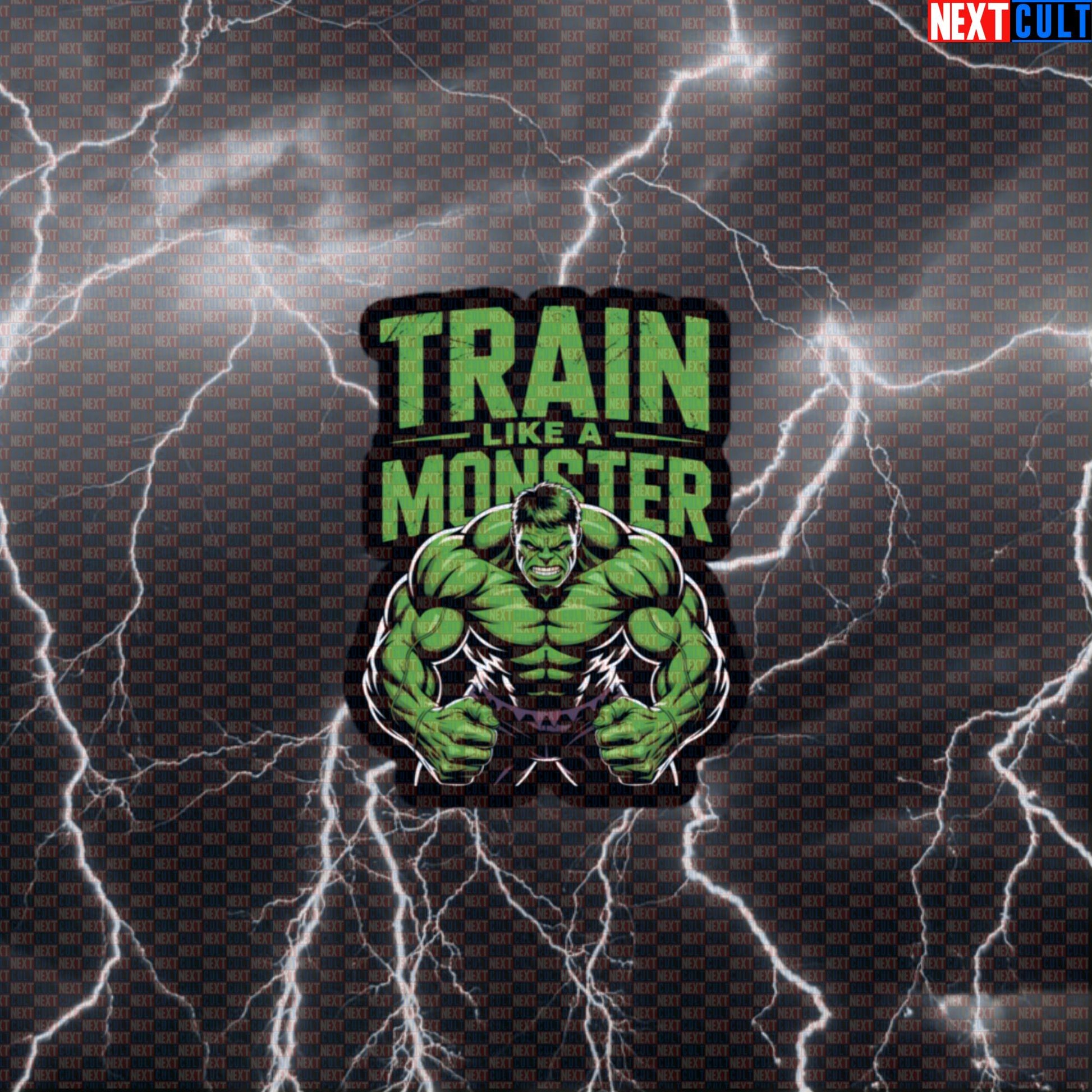 Train Like a Monster Funny Gym Sticker Decal for Water Bottles Laptops Gym Gear Hulk Fans Default Title Stickers Next Cult Brand