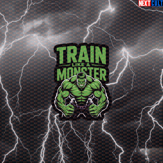 Train Like a Monster Funny Gym Sticker Decal for Water Bottles Laptops Gym Gear Hulk Fans Default Title Stickers Next Cult Brand