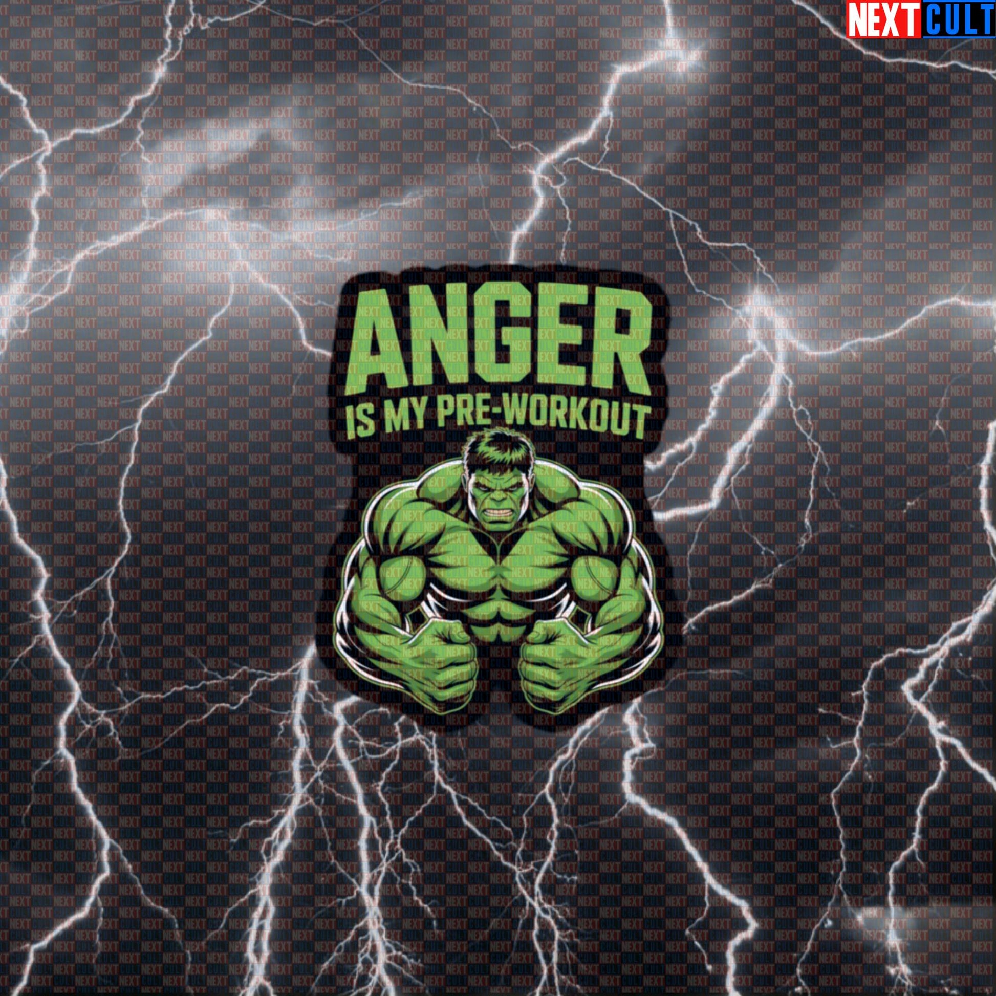 Anger Is My Preworkout Funny Gym Sticker Decal for Water Bottles Laptops Gym Gear Hulk Workout Fans Default Title Stickers Next Cult Brand
