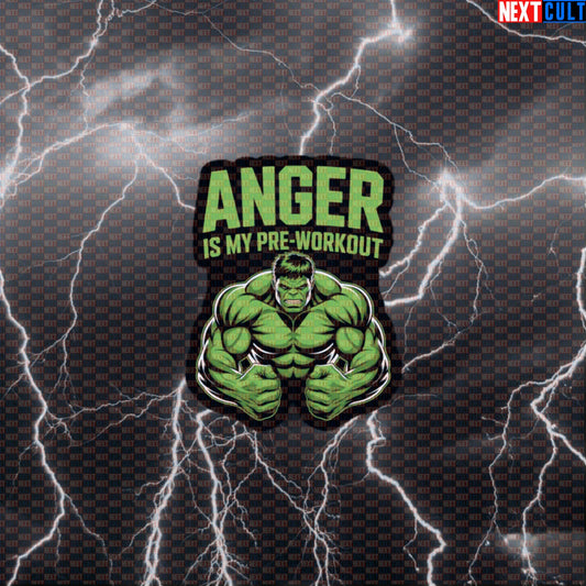 Anger Is My Preworkout Funny Gym Sticker Decal for Water Bottles Laptops Gym Gear Hulk Workout Fans Default Title Stickers Next Cult Brand