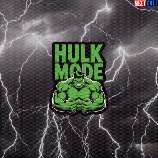 Hulk Mode Gym Sticker Funny Superhero Workout Sticker Gym Decal for Lifting Motivation Default Title Avengers Bodybuilding Films Fitness Gym Hulk Superheroes Workout Next Cult Brand