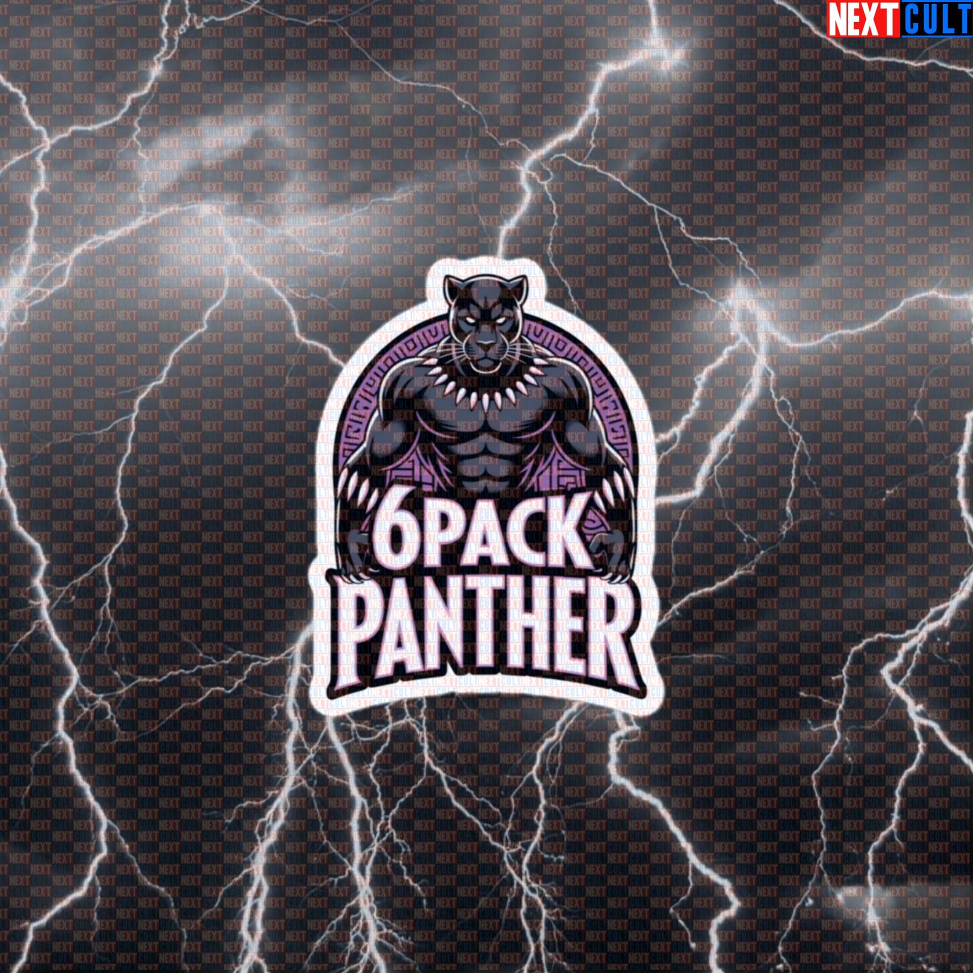 Six Pack Panther Funny Gym Sticker Decal Workout Sticker Bodybuilding Superhero Gym Sticker for Fitness Lovers Default Title Stickers Next Cult Brand