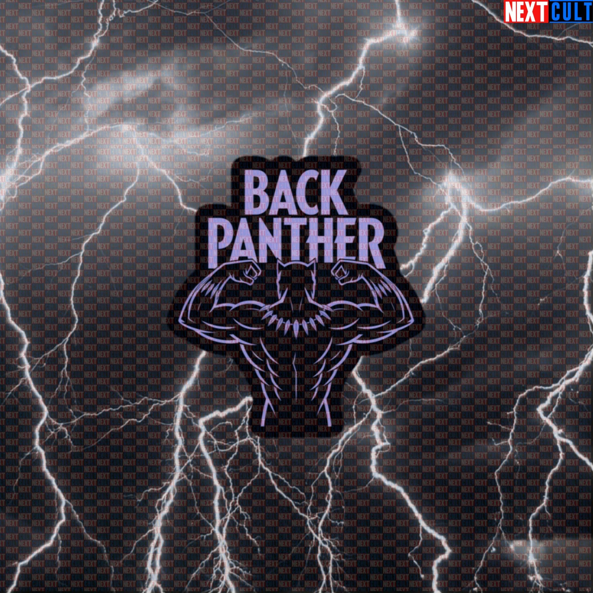 Black Panther Big Back Gym Sticker Funny Workout Sticker Fitness Meme Decal for Lifters Gym Gear Laptop Default Title Stickers Next Cult Brand