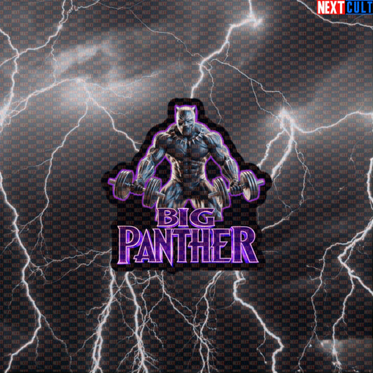 Big Panther Black Panther Funny Gym Sticker Workout Sticker Fitness Bodybuilding Powerlifting Meme Decal Default Title Stickers Next Cult Brand