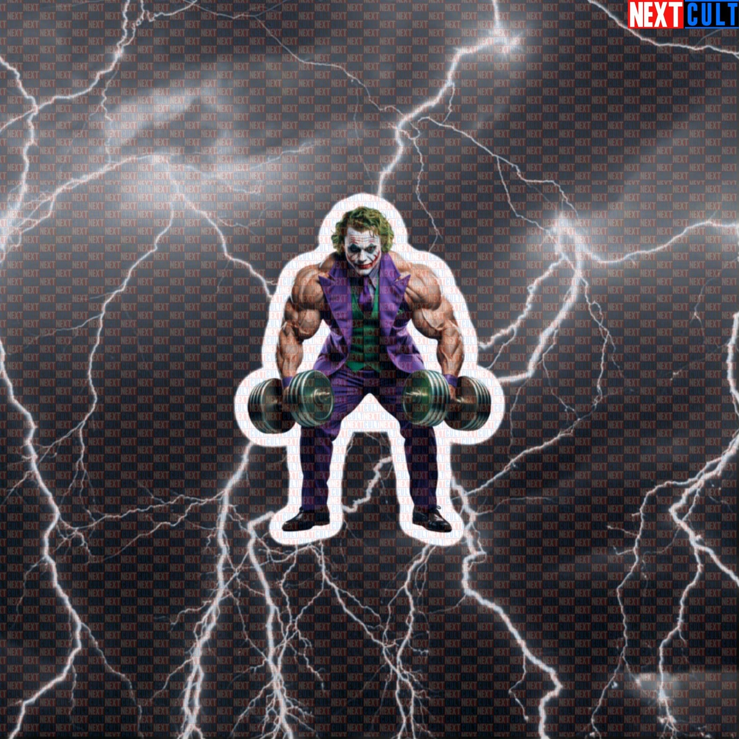 Joker Bodybuilder Funny Gym Sticker Workout Sticker Fitness Meme Lifting Humor Decal Default Title Stickers Next Cult Brand