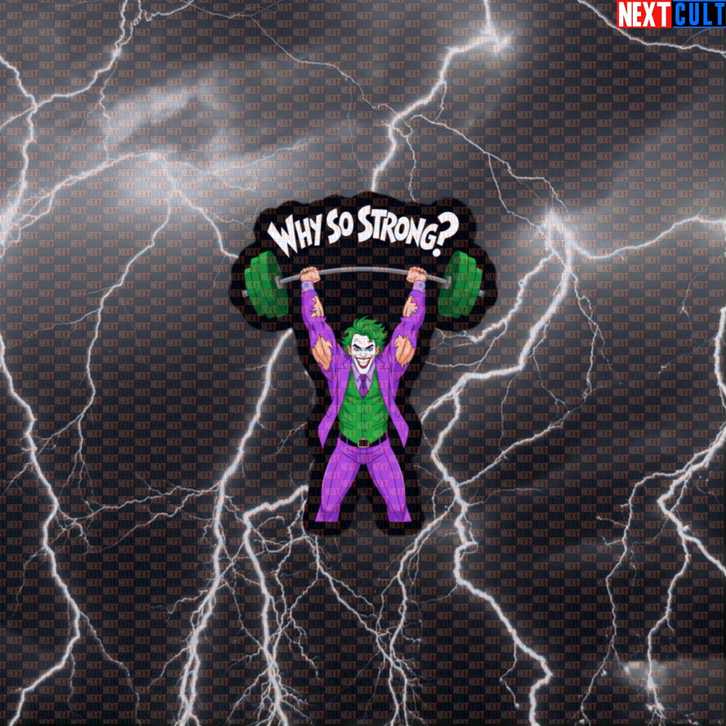 Why So Strong Jacked Joker Gym Sticker Funny Workout Sticker Decal Bodybuilding Meme Gym Sticker Default Title Stickers Next Cult Brand