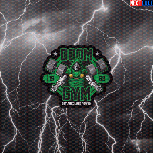 Doctor Doom Gym Villain Funny Gym Sticker Decal Workout Sticker for Fitness Fans Laptop Bottle Gym Gear Default Title Stickers Next Cult Brand