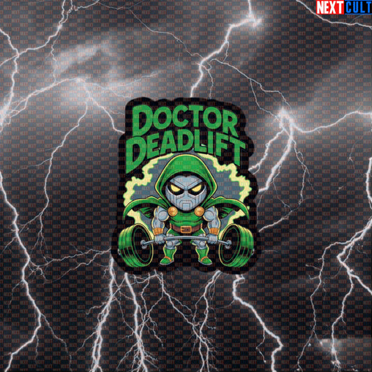 Doctor Deadlift Funny Gym Sticker Comic Villain Deadlift Decal Workout Sticker for Lifter Laptop Bottle Default Title Stickers Next Cult Brand