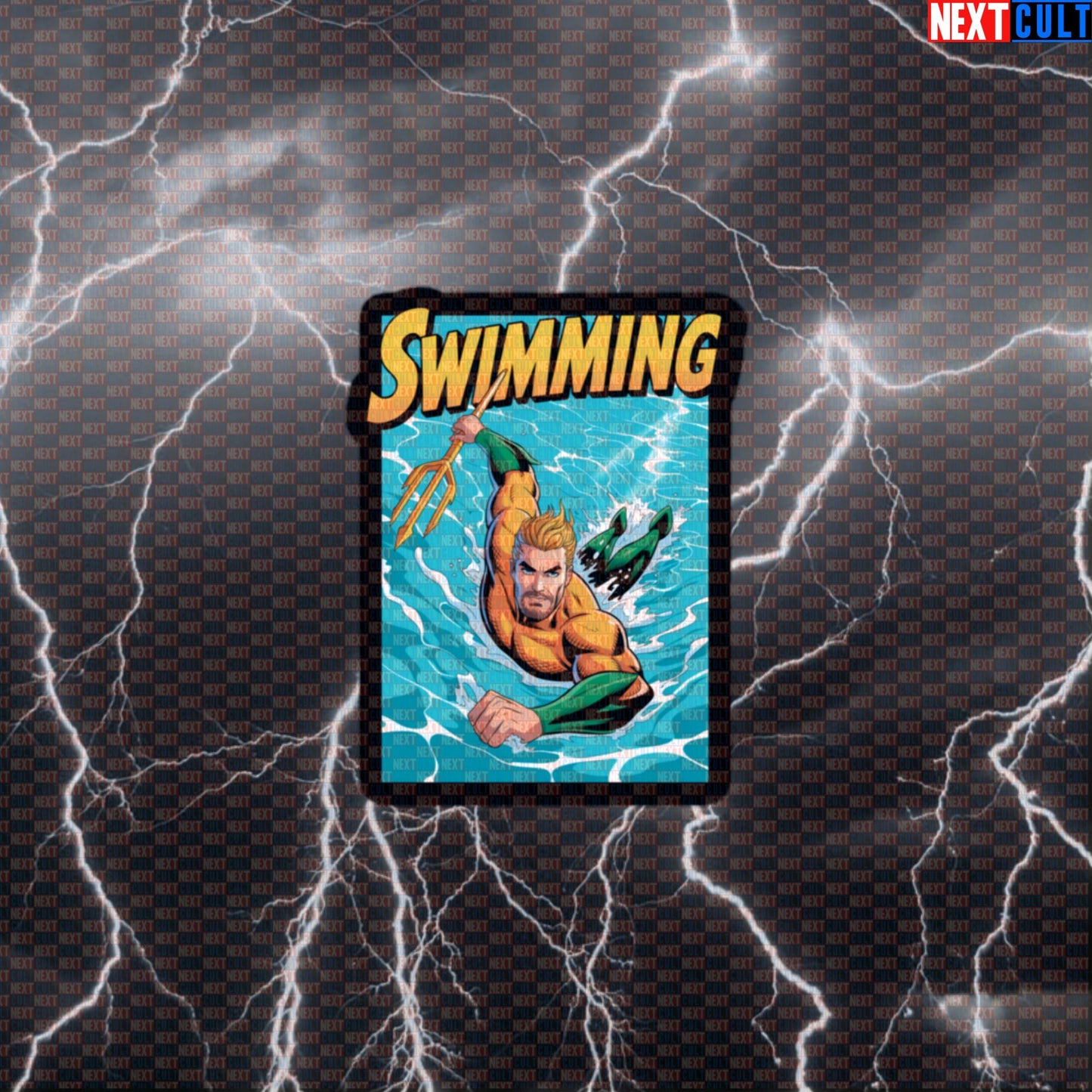 Funny Aquaman Gym Sticker Workout Sticker Decal for Swimming Cardio Fitness Meme Lovers and Gym Motivation Fans Default Title Stickers Next Cult Brand