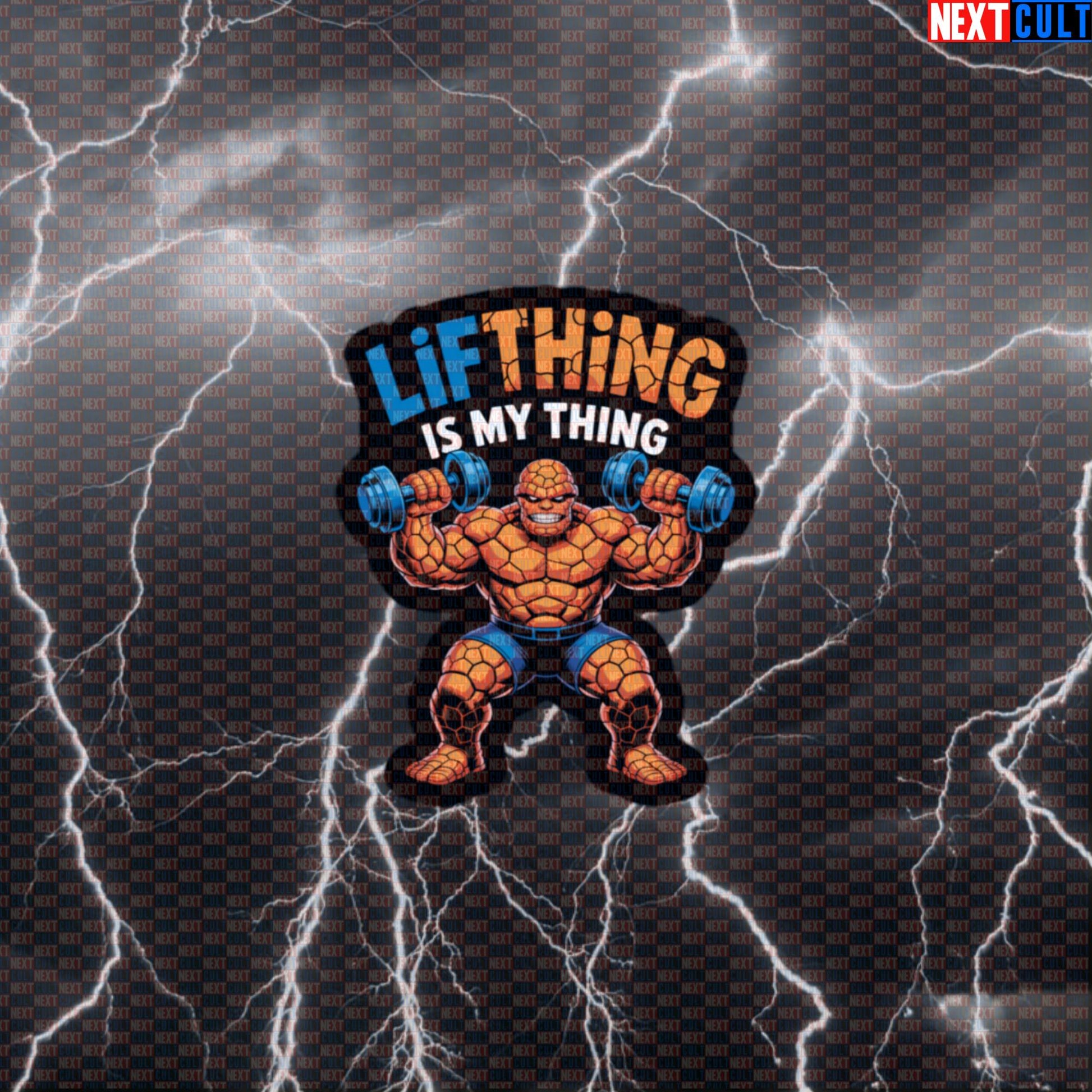 Lift Thing Is My Thing Funny Gym Sticker Superhero Workout Decal Comic Fitness Laptop Bottle Gym Sticker Default Title Stickers Next Cult Brand