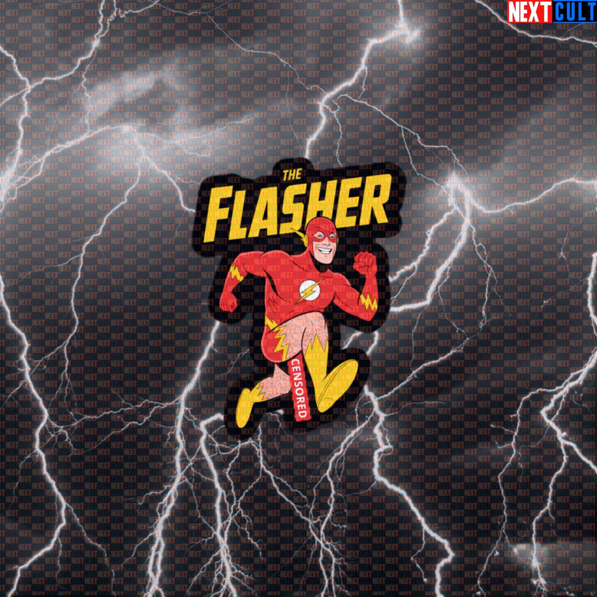 The Flasher Funny Gym Sticker Superhero Cardio Meme Decal Workout Sticker for Gym Bottle Laptop Default Title Stickers Next Cult Brand