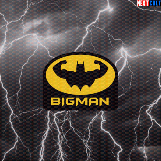 Big Man Batman Gym Hero Funny Gym Sticker Decal Workout Sticker Comic Style Gym Sticker Default Title Stickers Next Cult Brand