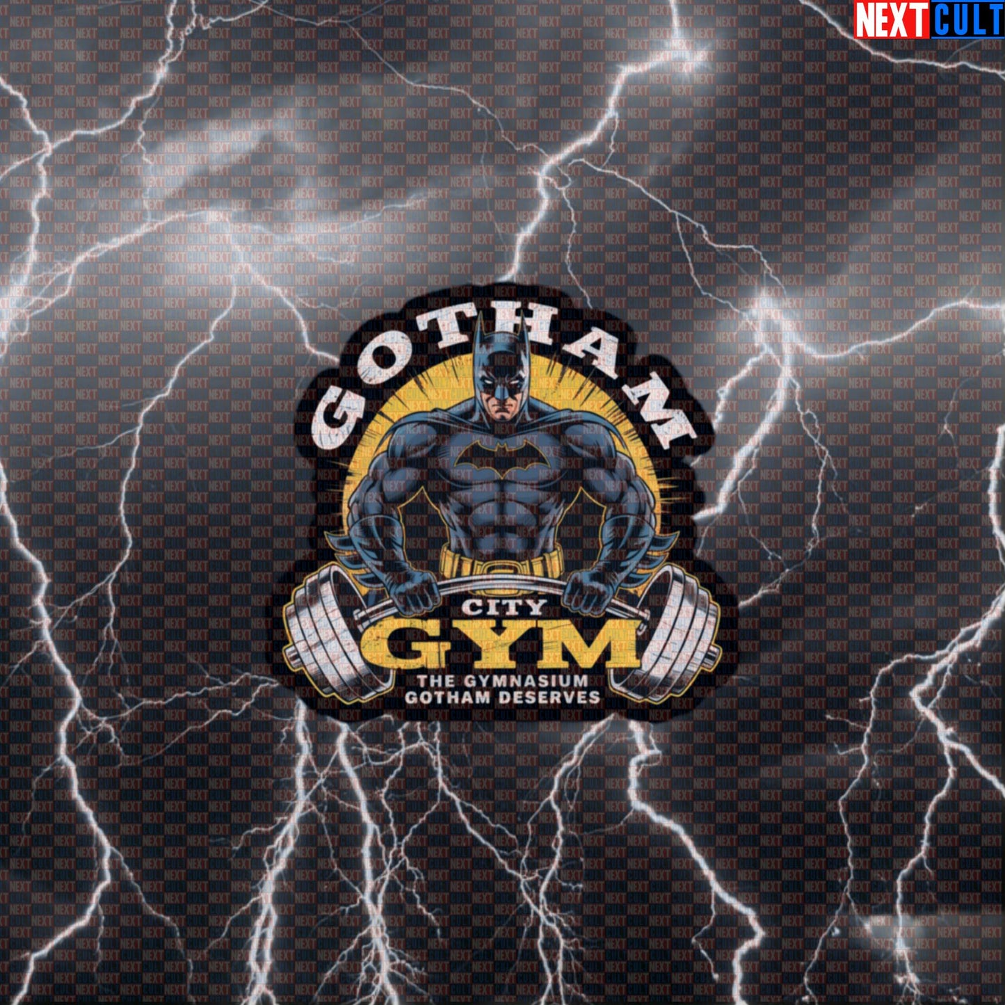 Gotham City Gym Batman Funny Gym Sticker Decal Workout Sticker for Fitness Fans and Comic Lovers Default Title Stickers Next Cult Brand