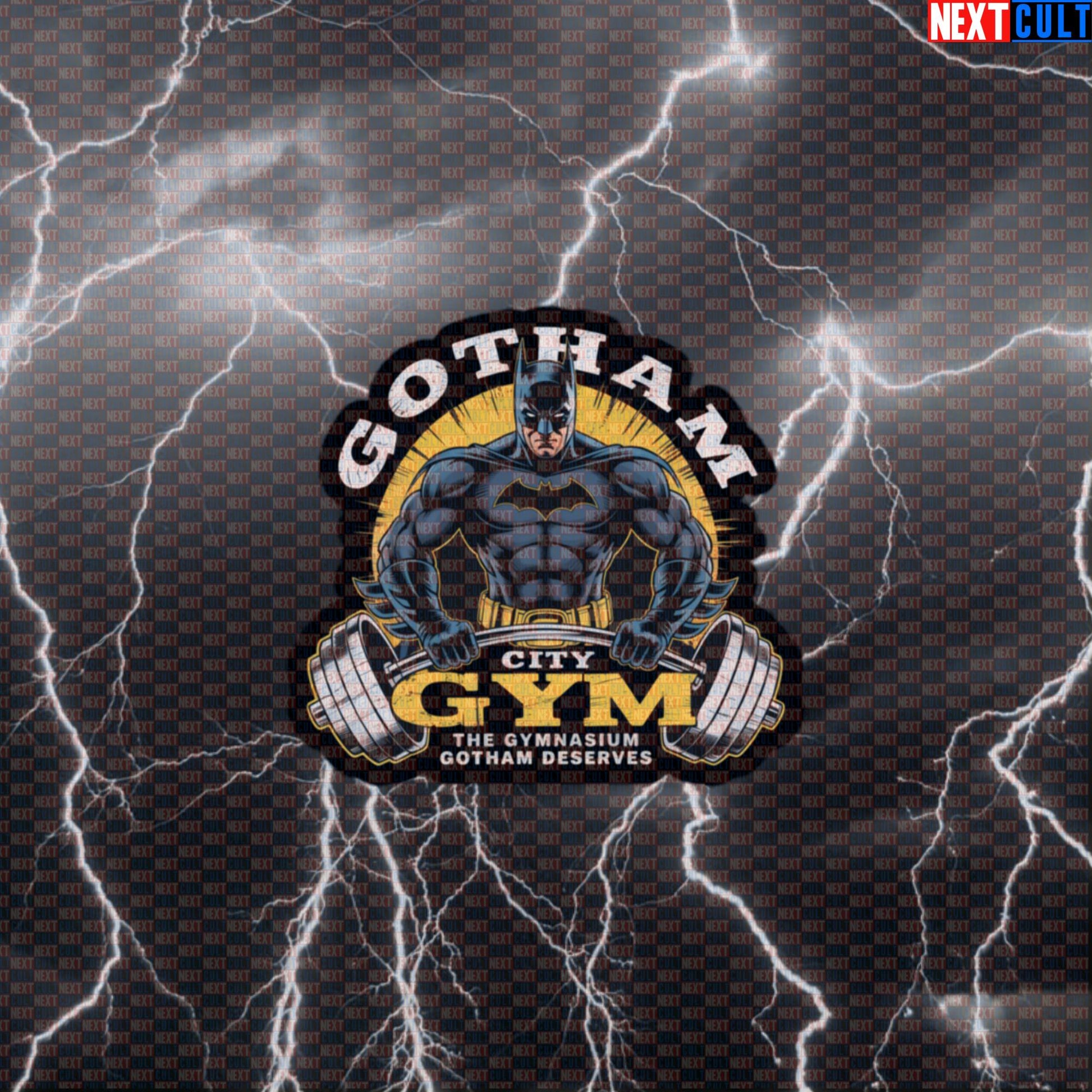 Gotham City Gym Batman Funny Gym Sticker Decal Workout Sticker for Fitness Fans and Comic Lovers Default Title Stickers Next Cult Brand