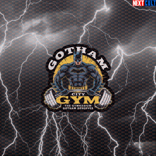 Gotham City Gym Batman Funny Gym Sticker Decal Workout Sticker for Fitness Fans and Comic Lovers Default Title Stickers Next Cult Brand