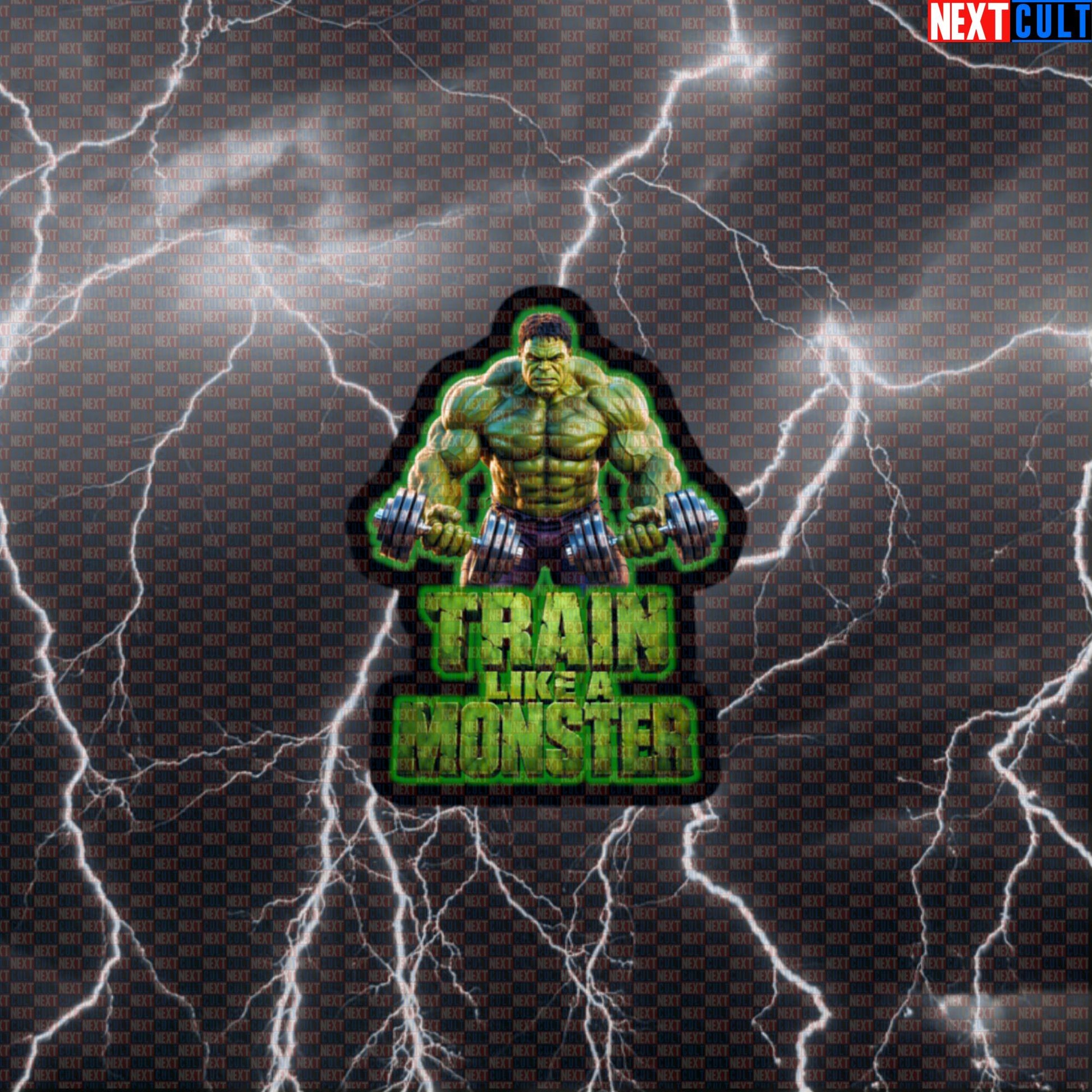 Train Like a Monster Hulk Funny Gym Sticker Workout Sticker Fitness Bodybuilding Strength Meme Decal Default Title Stickers Next Cult Brand