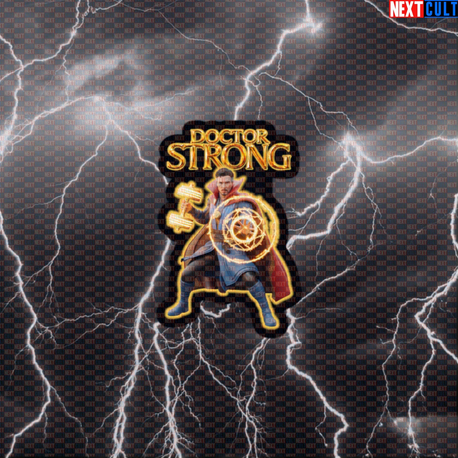 Doctor Strong Funny Gym Sticker Doctor Strange Workout Sticker Fitness Magic Strength Meme Decal Default Title Stickers Next Cult Brand