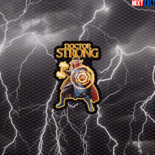 Doctor Strong Funny Gym Sticker Doctor Strange Workout Sticker Fitness Magic Strength Meme Decal Default Title Stickers Next Cult Brand