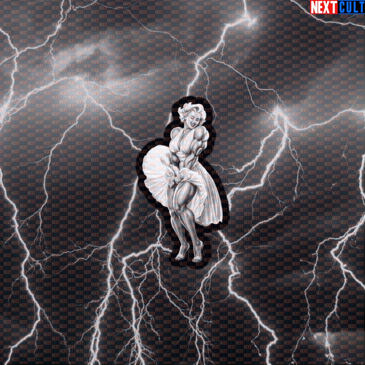 Marilyn Monroe Muscle Funny Gym Sticker Vintage Fitness Sticker Bodybuilding Workout Sticker Decal Default Title Stickers Next Cult Brand