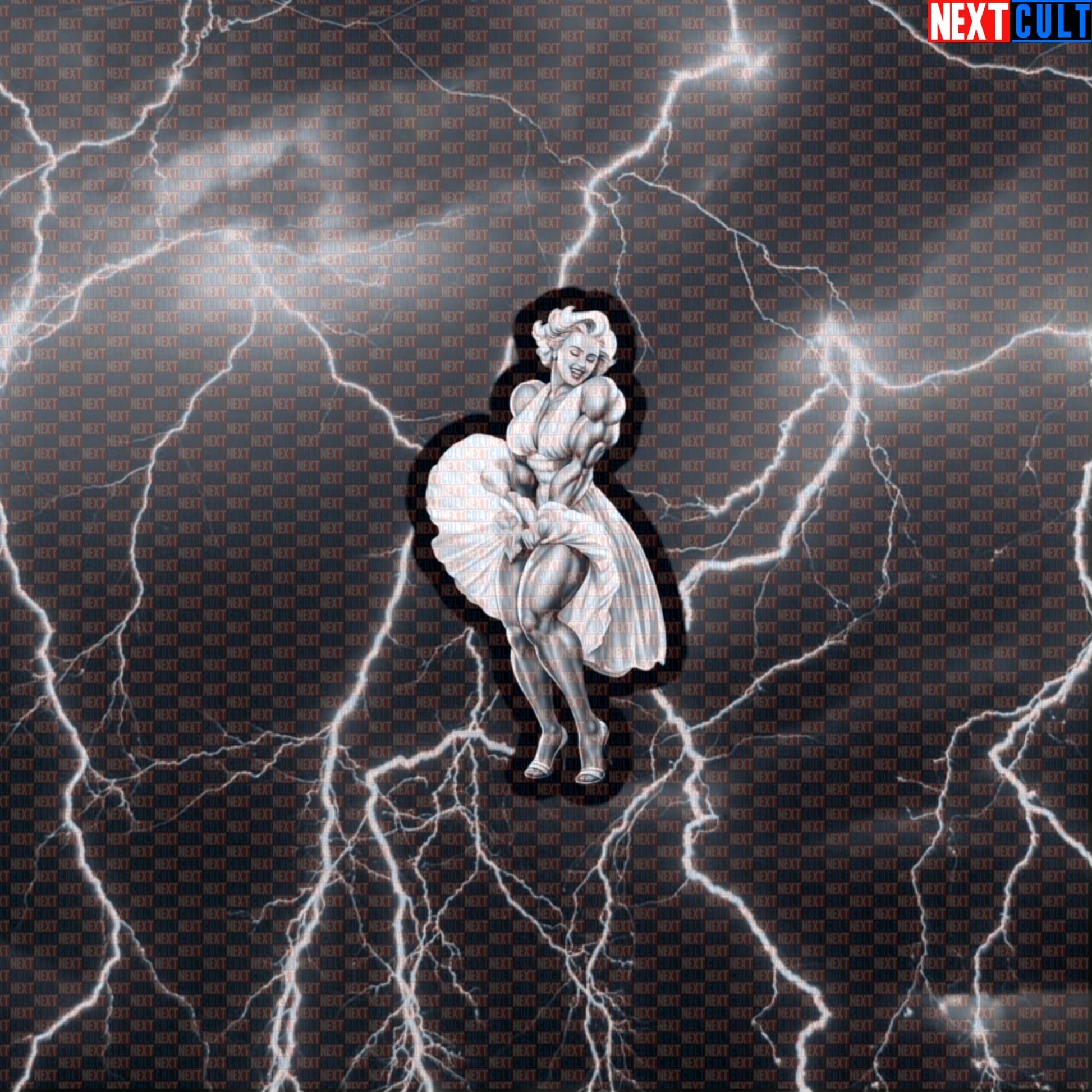 Marilyn Monroe Muscle Funny Gym Sticker Vintage Fitness Sticker Bodybuilding Workout Sticker Decal Default Title Stickers Next Cult Brand