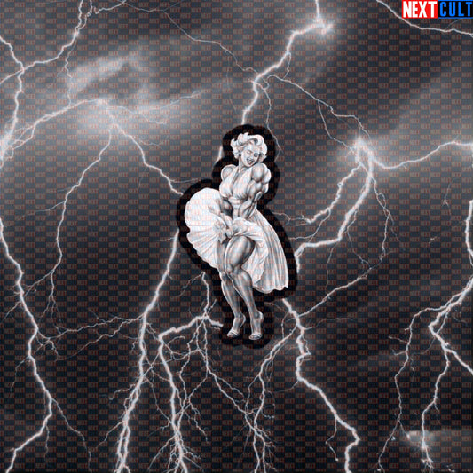 Marilyn Monroe Muscle Funny Gym Sticker Vintage Fitness Sticker Bodybuilding Workout Sticker Decal Default Title Stickers Next Cult Brand